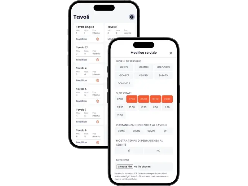 App Mobile Comida Mesas Reservacion Horarios